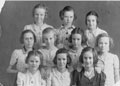 GIRLS FROM CHEFOO'S LOWER SCHOOL DORMITORY (LSD) are photographed in 1945.