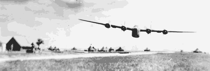 low flying B-24 bomber