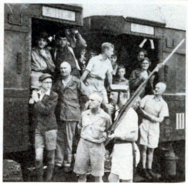 'Qingdao Railway Station, Sept 25 1945'