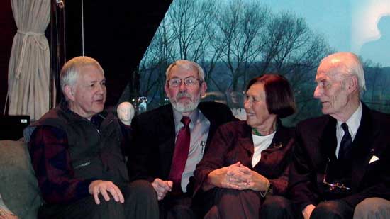 --- the four ex-Weihsien prisoners ---Leopold, Albert, Janette and Father Hanquet ---