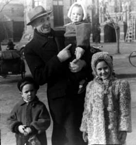 Just after camp: Dad and his three kids.